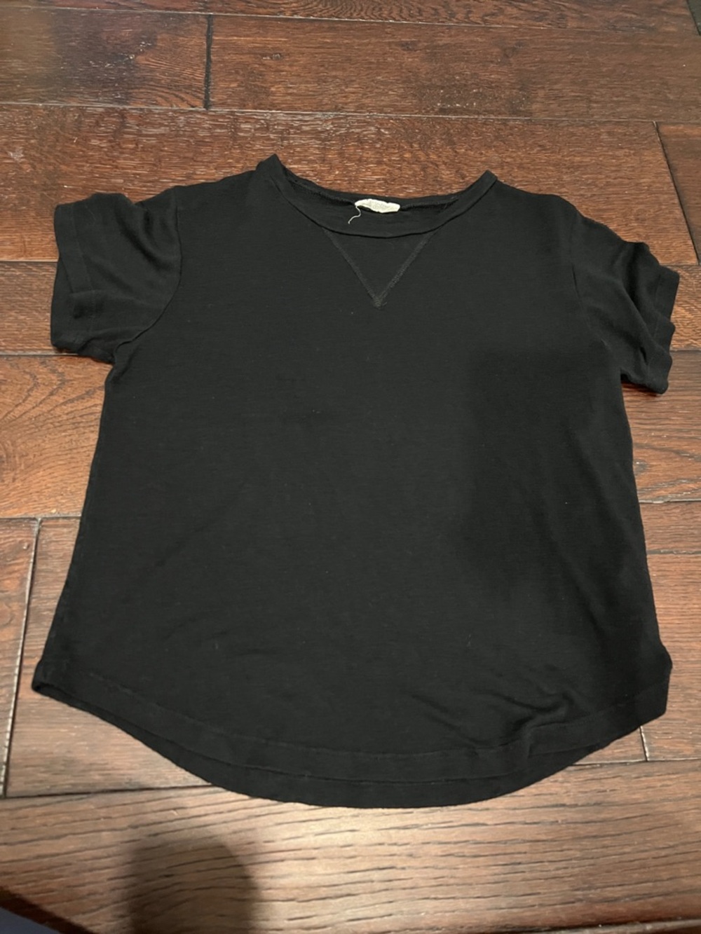 LNA Black Short Sleeve Crew Tee a little thicker